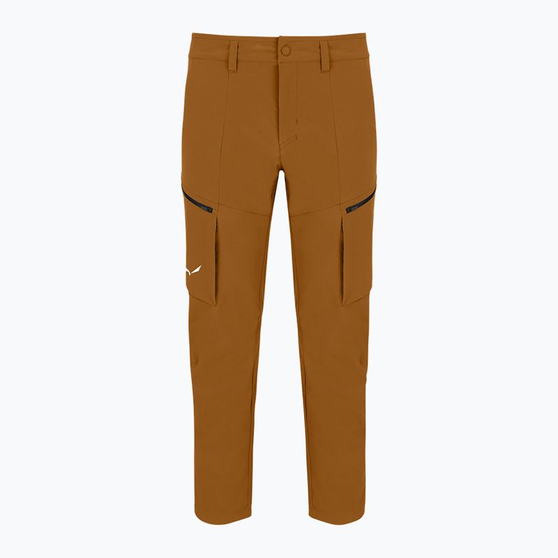 Pantaloni softshell da uomo Salewa Puez DST Cargo marrone oro 4