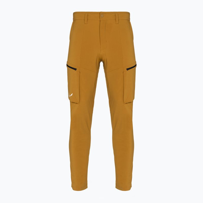 Pantaloni softshell da uomo Salewa Puez DST Cargo marrone oro