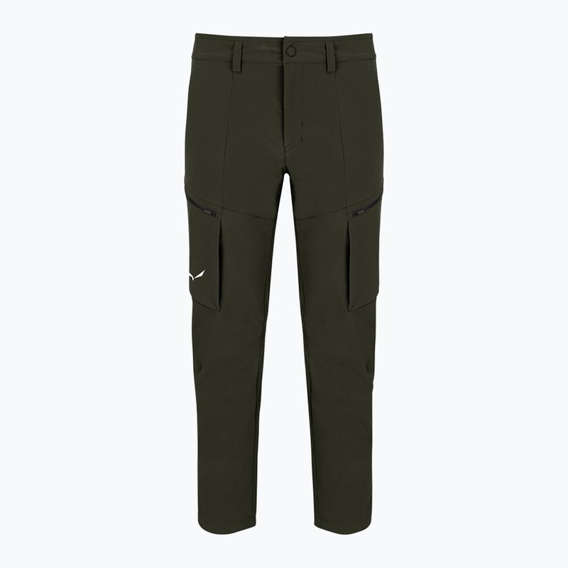 Pantaloni softshell da uomo Salewa Puez DST Cargo oliva scuro 7