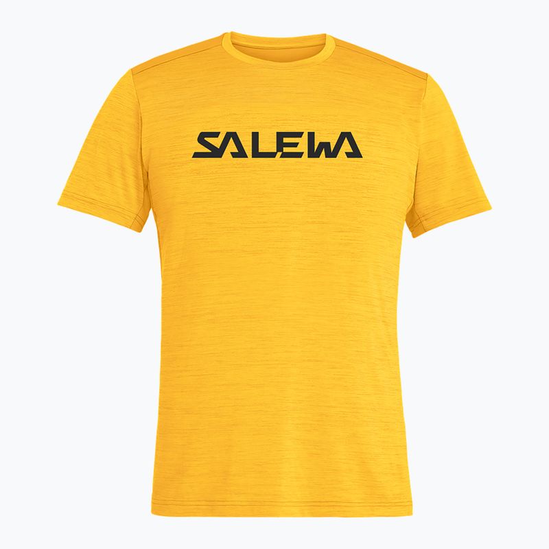 Maglietta da trekking Salewa da uomo Puez Hybrid 2 Dry oro melange 4