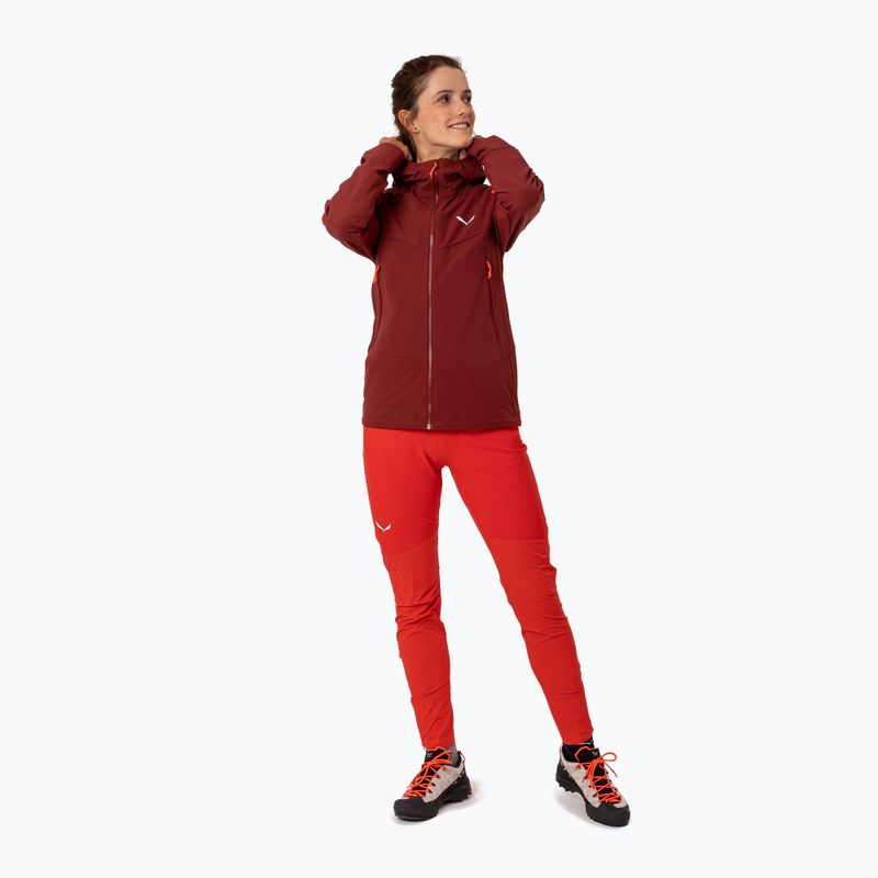 Giacca softshell Salewa da donna Agner DST syrah