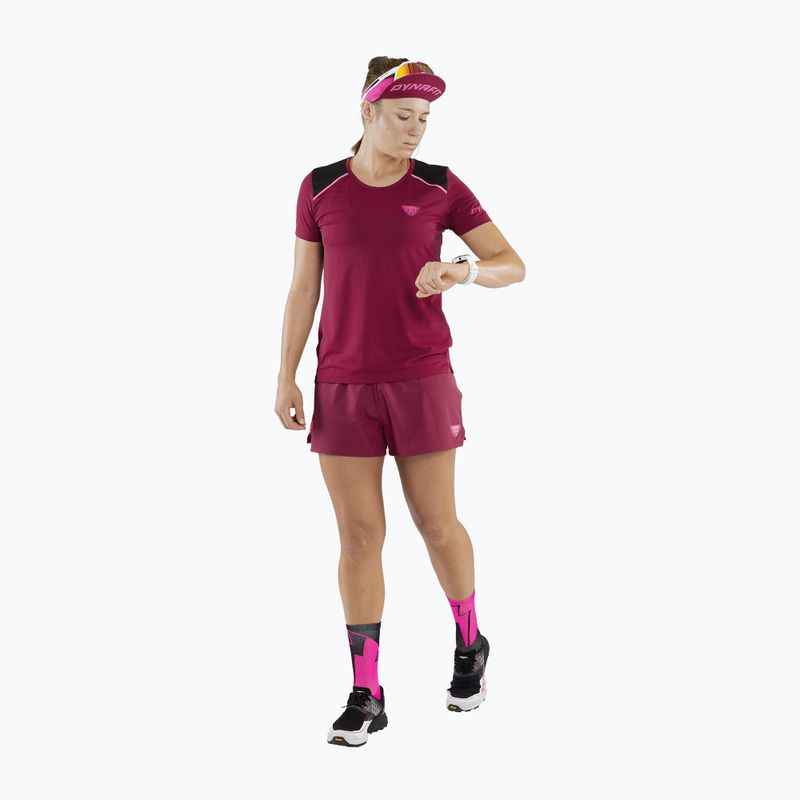 Maglietta da running DYNAFIT donna Sky rosso barbabietola