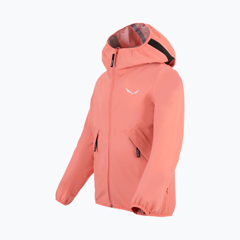 Giacca antipioggia Salewa Aqua PTX rosa lantana per bambini 4