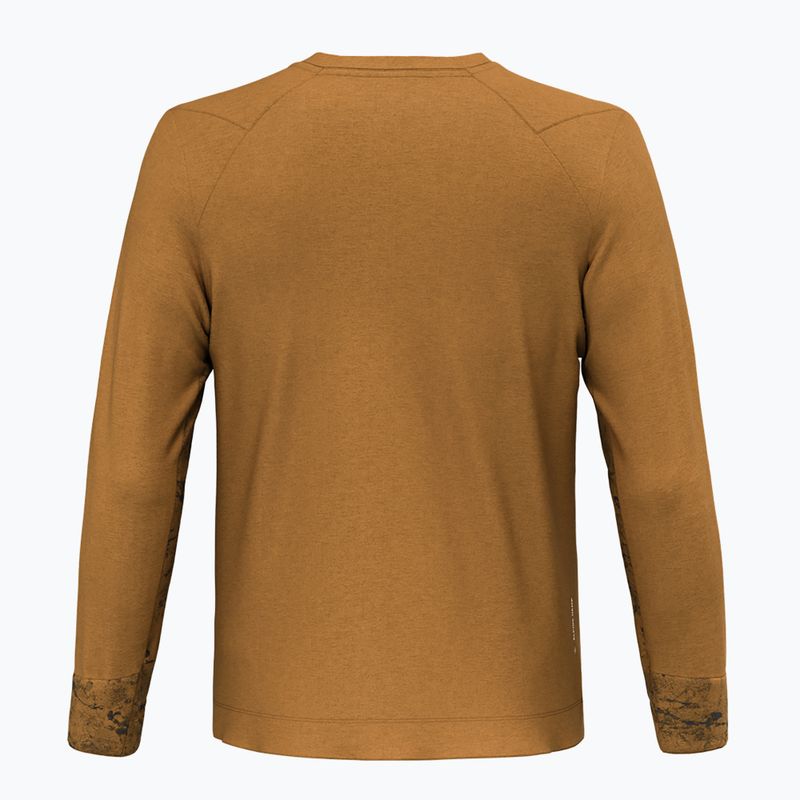 Felpa trekking uomo Salewa Lavaredo Hemp Pullover marrone oro 6