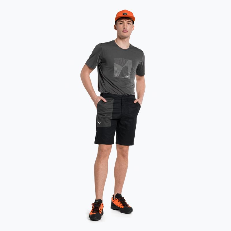 Pantaloncini da arrampicata Salewa Lavaredo Hemp Ripstop da uomo, nero out 2