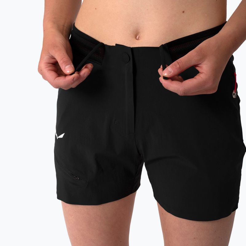 Pantaloncini da trekking da donna Salewa Pedroc Pro Dst Cargo nero out 4