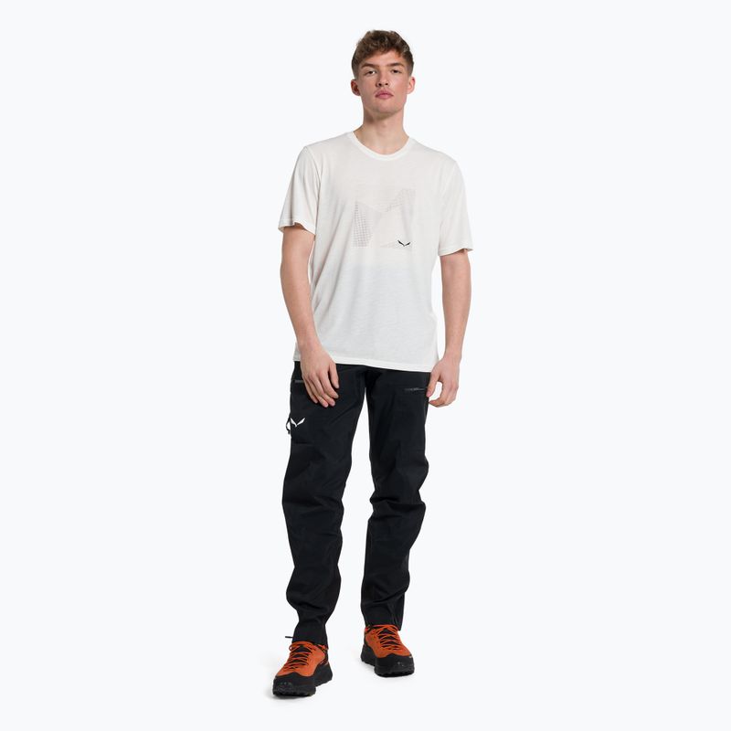 Maglia da trekking Salewa Pure Building Dry da uomo, bianco 2