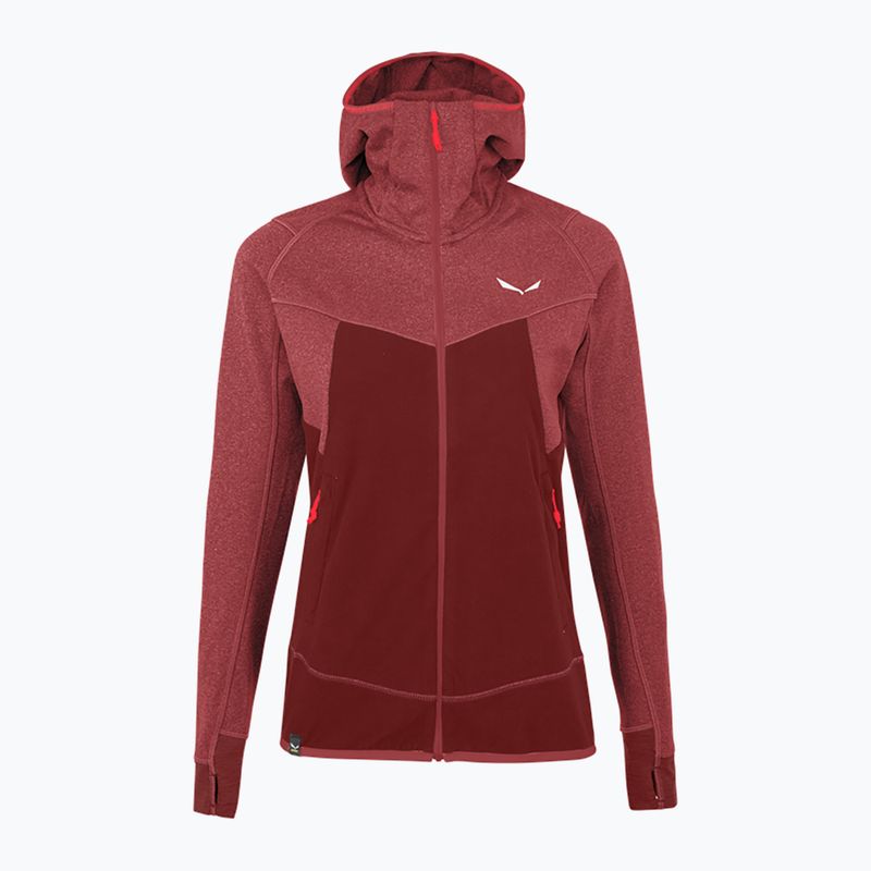 Felpa trekking Salewa donna Puez Hybrid PL FZ Hoody syrah melange 4