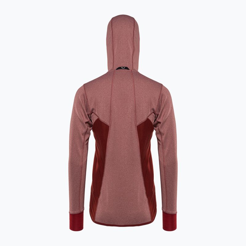 Felpa trekking Salewa donna Puez Hybrid PL FZ Hoody syrah melange 2