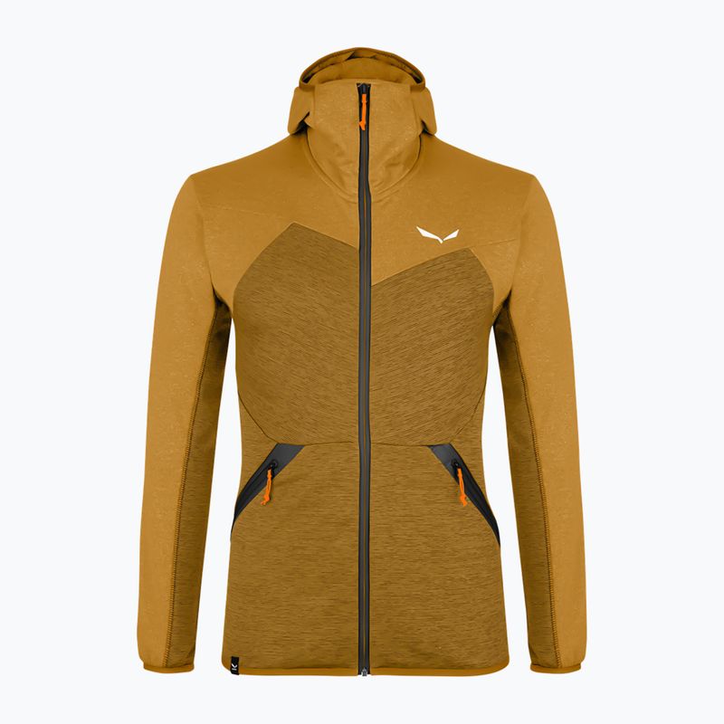 Felpa trekking uomo Salewa Puez Melange PL FZ Hoody marrone dorato melange 5