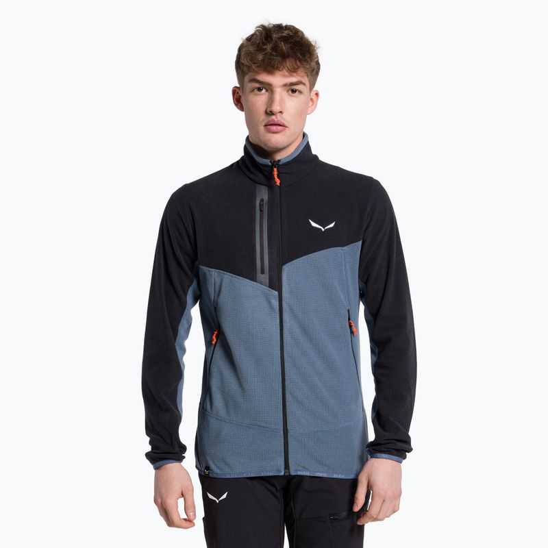 Felpa trekking uomo Salewa Paganella PL blu java