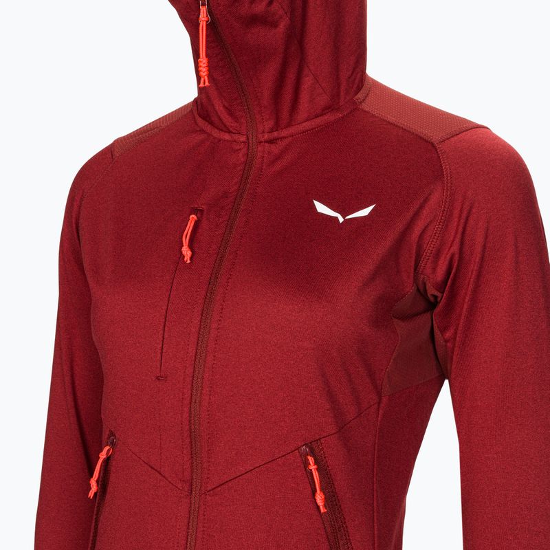 Felpa trekking Salewa donna Agner Hybrid PL/DST FZ Hoody syrah melange 3