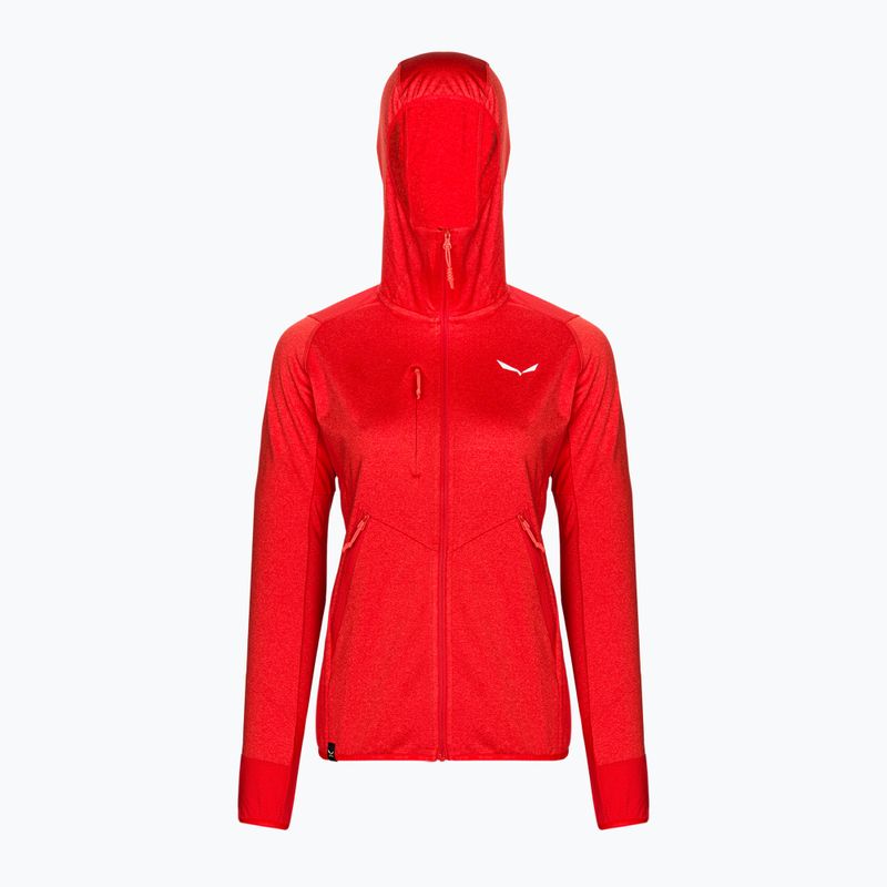 Felpa trekking Salewa donna Agner Hybrid PL/DST FZ Hoody flame melange