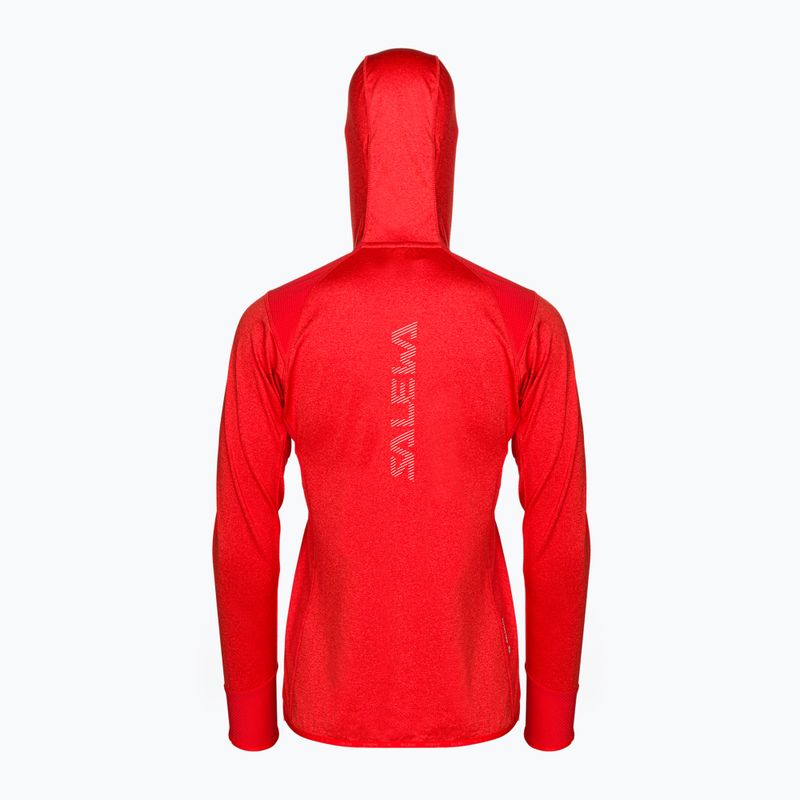 Felpa trekking Salewa donna Agner Hybrid PL/DST FZ Hoody flame melange 2