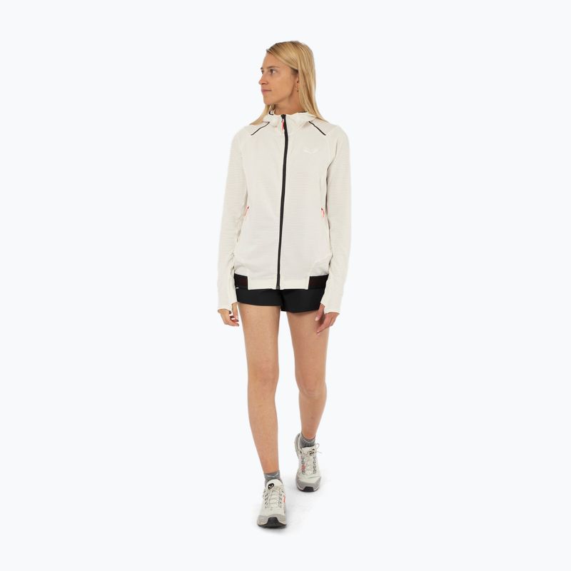 Felpa trekking donna Salewa Pedroc PL con cappuccio bianco 2