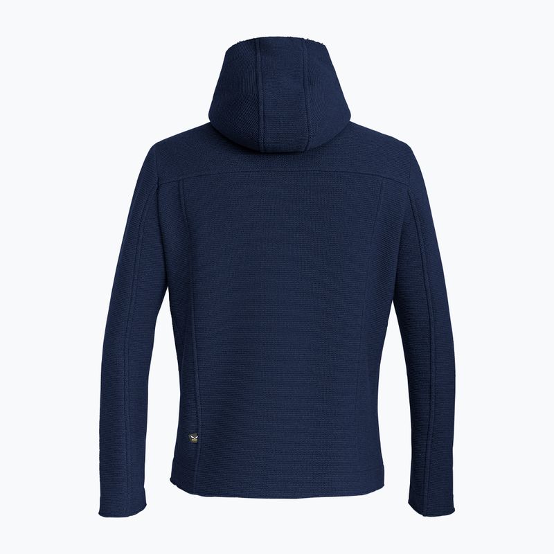 Felpa trekking uomo Salewa Sarner 2L Wool Fz Hoody navy blazer 2