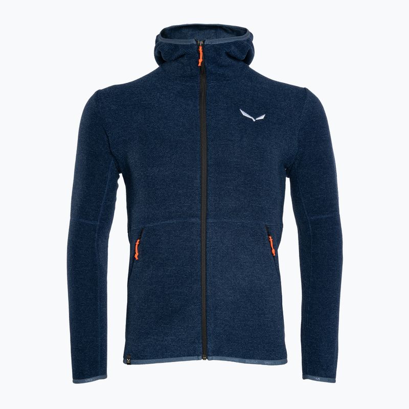 Felpa trekking uomo Salewa Nuvolo PL denim scuro melange/0910