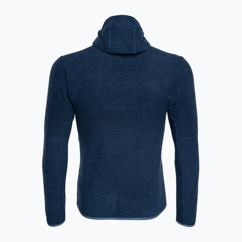 Felpa trekking uomo Salewa Nuvolo PL denim scuro melange/0910 2
