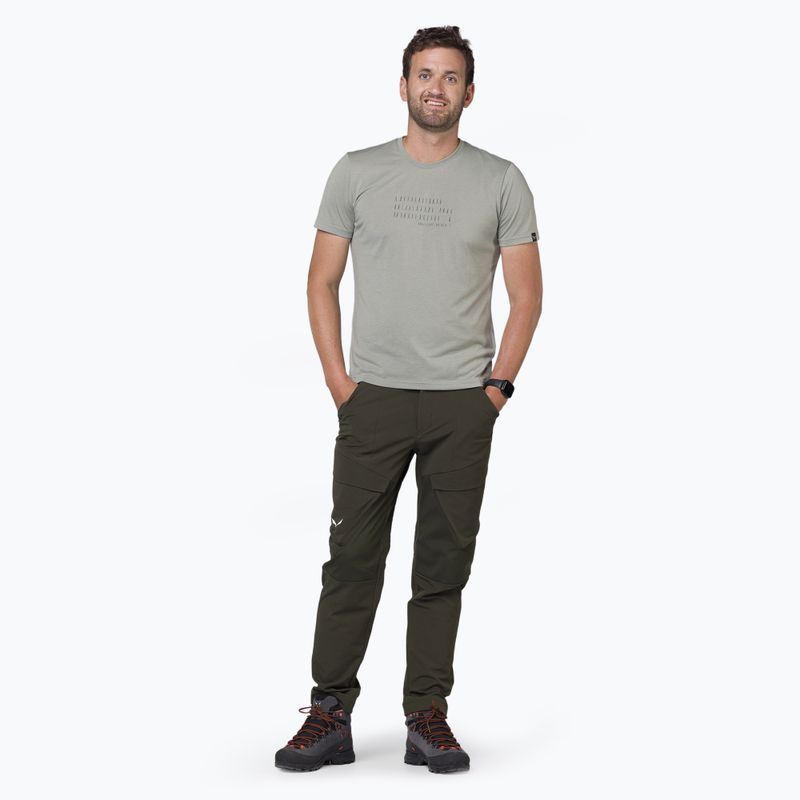 Pantaloni softshell da uomo Salewa Puez DST Warm Cargo oliva scuro 2