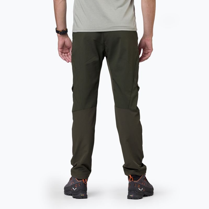 Pantaloni softshell da uomo Salewa Puez DST Warm Cargo oliva scuro 3