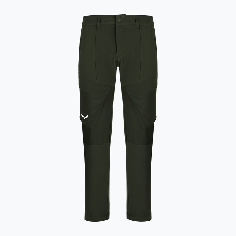 Pantaloni softshell da uomo Salewa Puez DST Warm Cargo oliva scuro 4