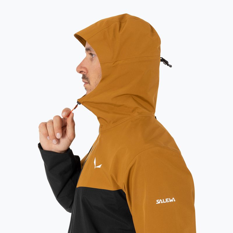 Salewa giacca da pioggia da uomo Puez GTX 2L marrone dorato/0910 5