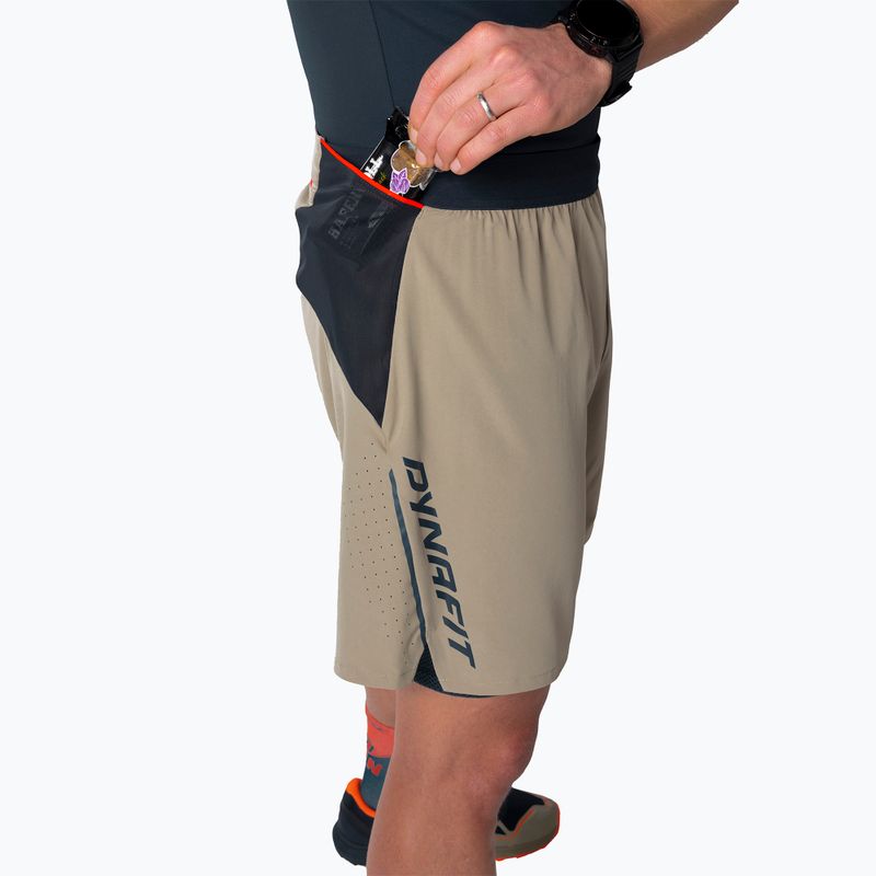 Pantaloncini da corsa DYNAFIT Alpine Pro 2/1 rock kaki da uomo 4