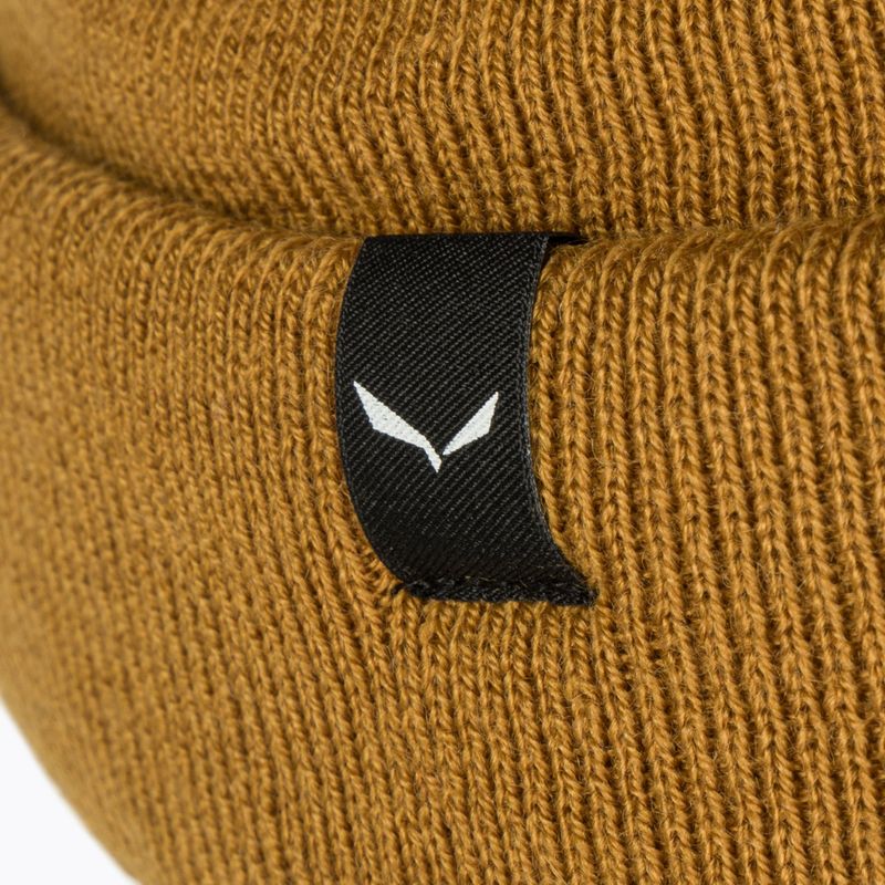 Salewa Puez AM Beanie cappello invernale marrone dorato 4