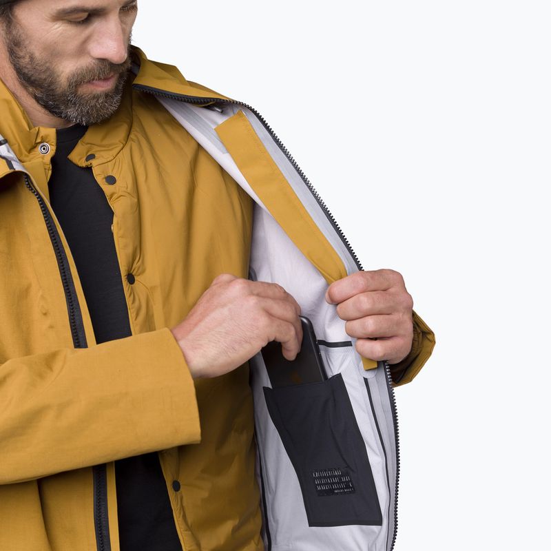 Giacca impermeabile da uomo Salewa Fanes 3L Ptx Hemp 2/1 Parka golden brown int.7020 8