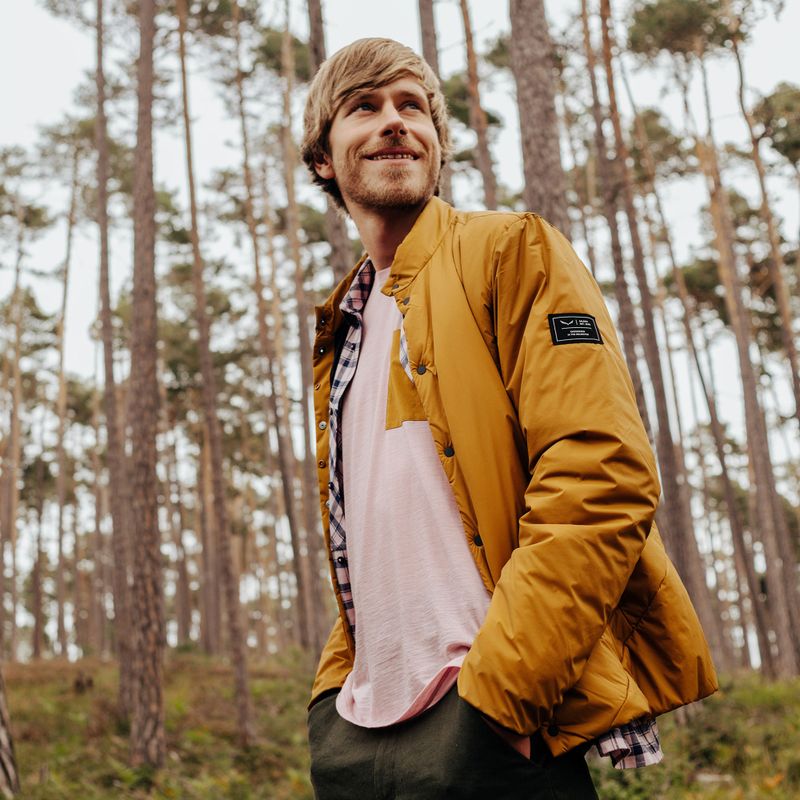 Giacca impermeabile da uomo Salewa Fanes 3L Ptx Hemp 2/1 Parka golden brown int.7020 11