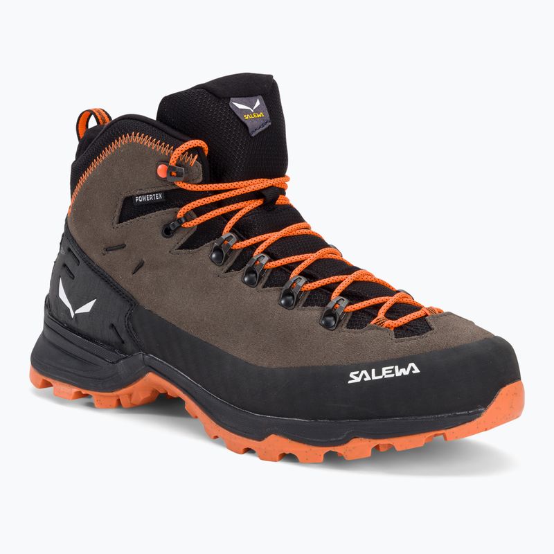 Stivali da trekking Salewa Alp Mate Winter Mid WP da uomo con cordino bungee/nero