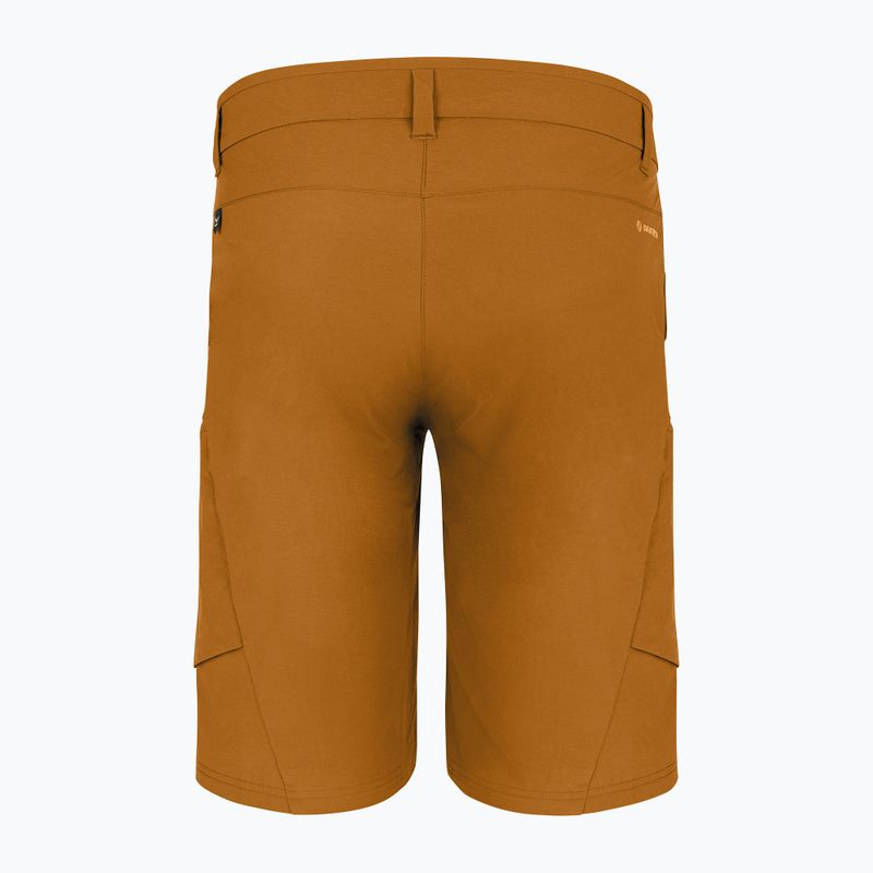 Pantaloncini da trekking da uomo Salewa Puez DST Cargo marrone dorato 2