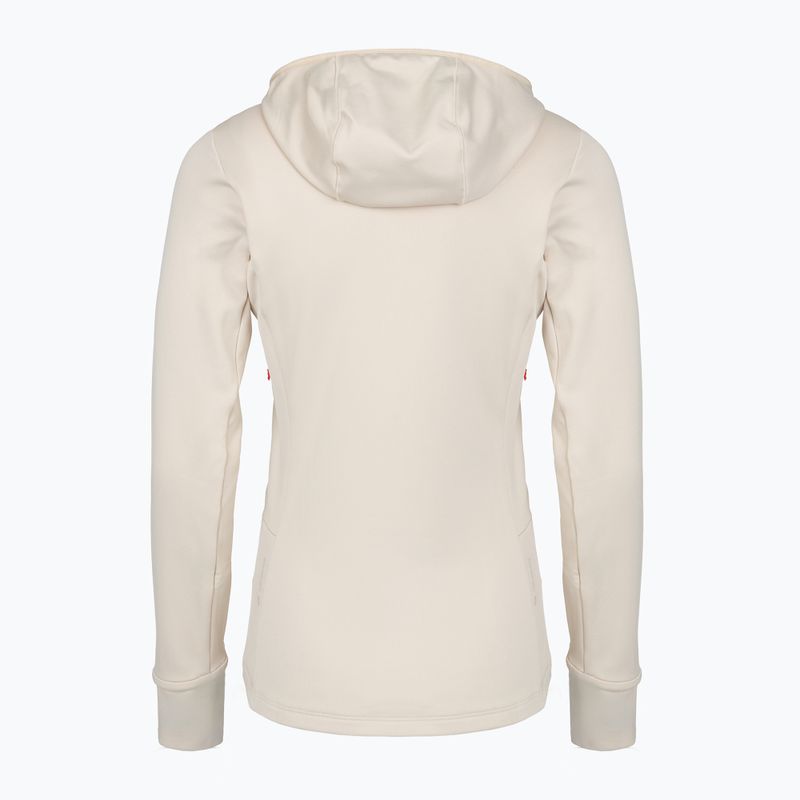 Felpa trekking donna Salewa Puez PL con cappuccio, color avena 2