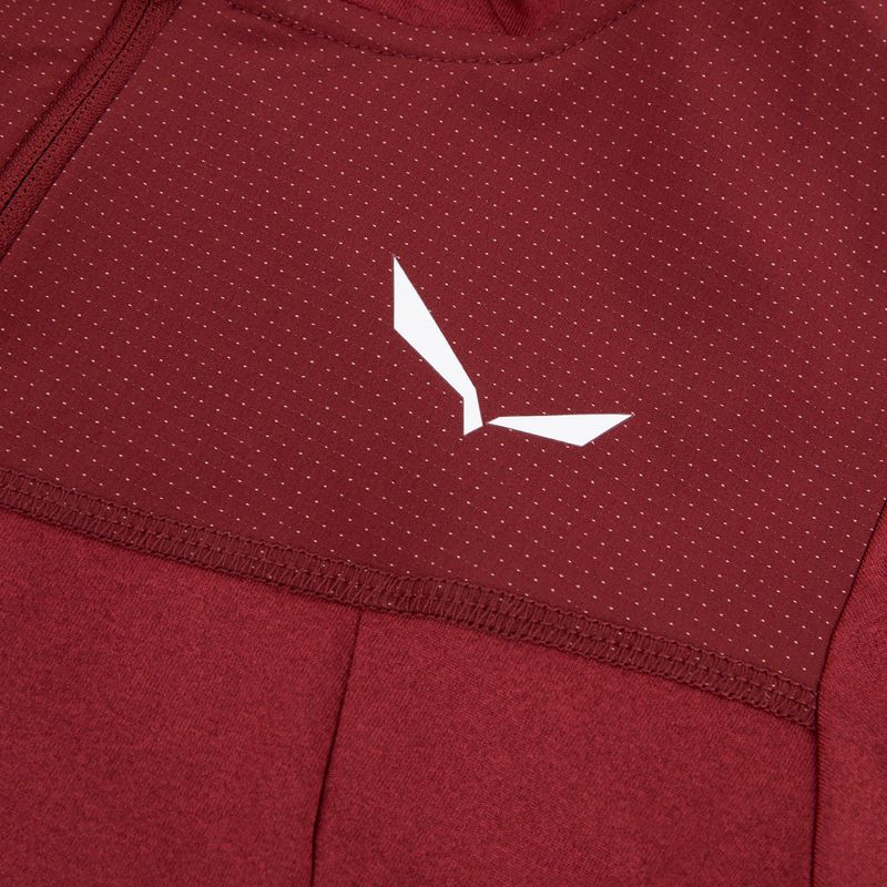 Felpa trekking da bambino Salewa Agner Melange PL FZ Hoody syrah 3