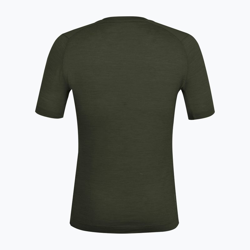 T-shirt Salewa Agner da uomo, oliva scuro 2