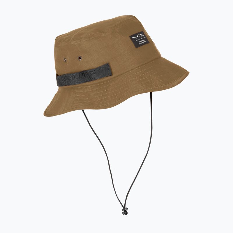 Salewa Puez Cappello in canapa con tesa marrone dorato