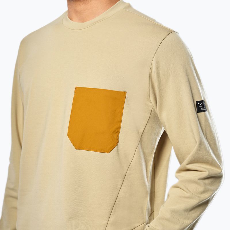 Felpa da uomo Salewa Fanes Dry Pullover quicksand 4