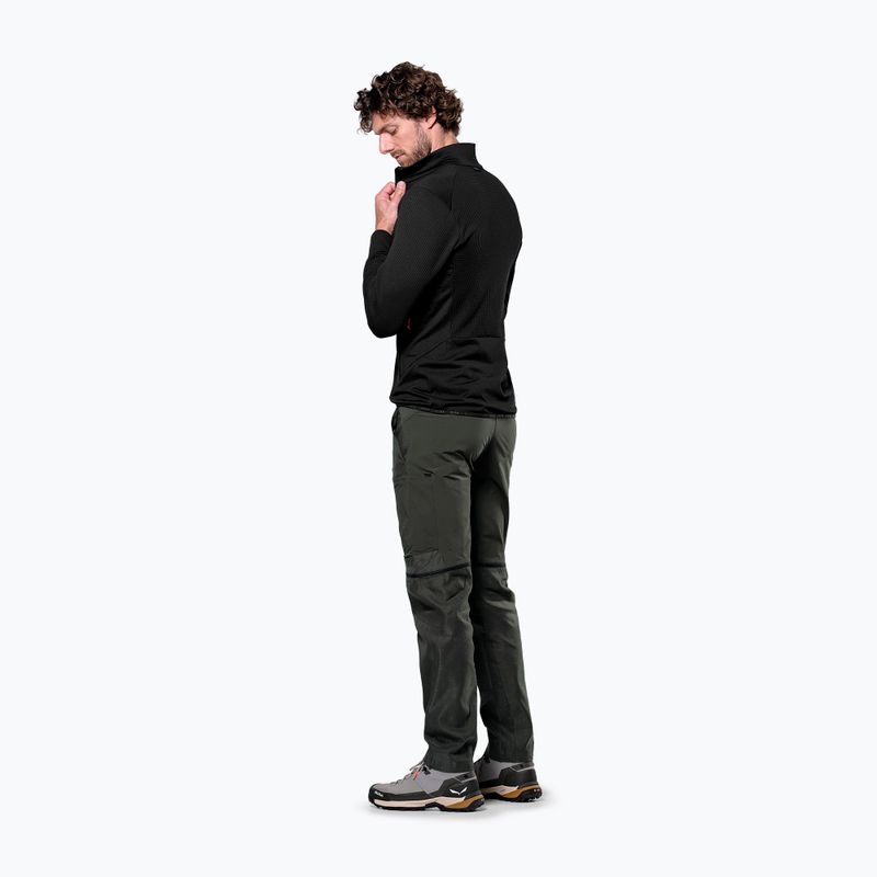 Felpa trekking Salewa da uomo Puez Waffle Hyb PL HD nero out 3
