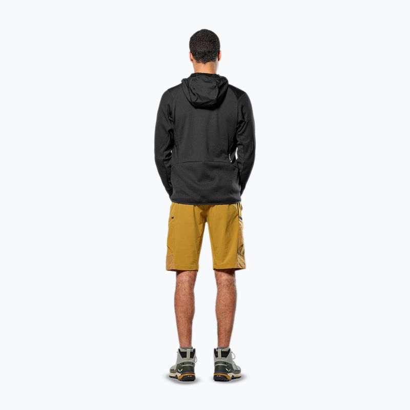 Felpa trekking Salewa da uomo Puez Waffle Hyb PL HD nero out 2