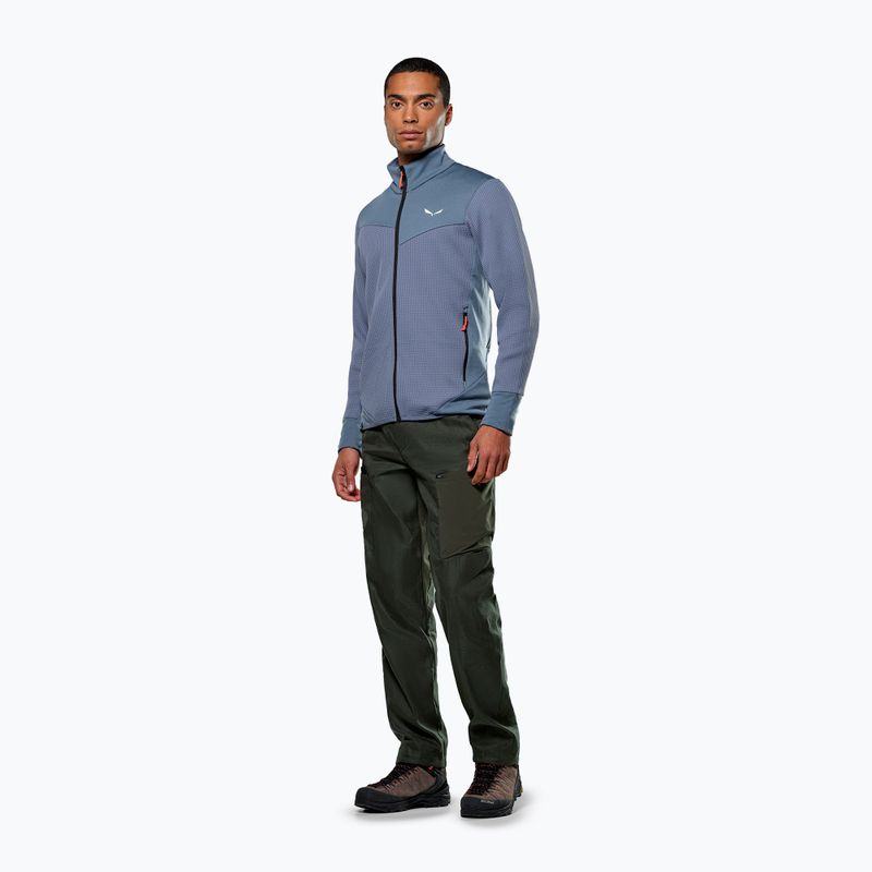 Felpa trekking Salewa da uomo Puez Waffle Hyb PL HD blu java 4