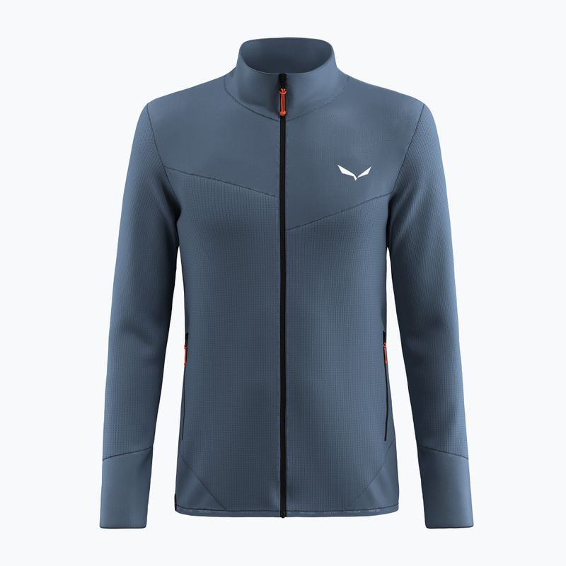 Felpa trekking Salewa da uomo Puez Waffle Hyb PL HD blu java 8