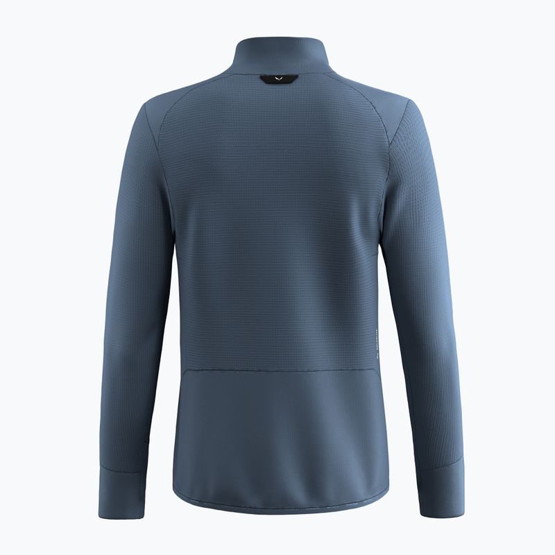 Felpa trekking Salewa da uomo Puez Waffle Hyb PL HD blu java 9