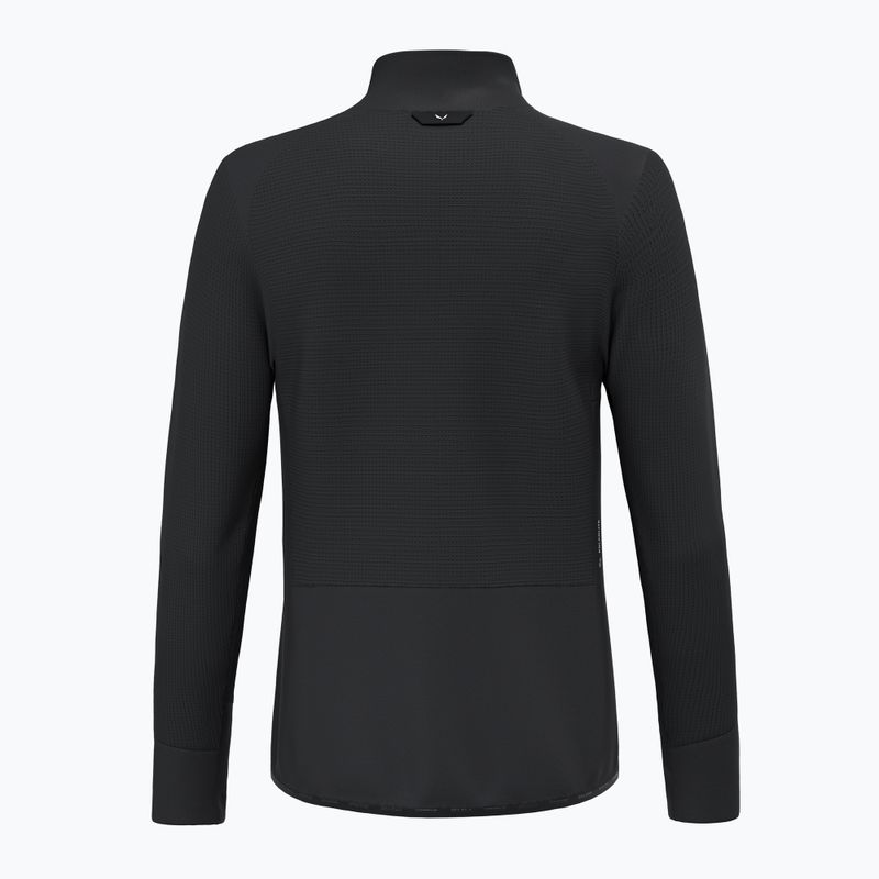 Felpa trekking da uomo Salewa Puez Waffle Hyb EN nero out 2