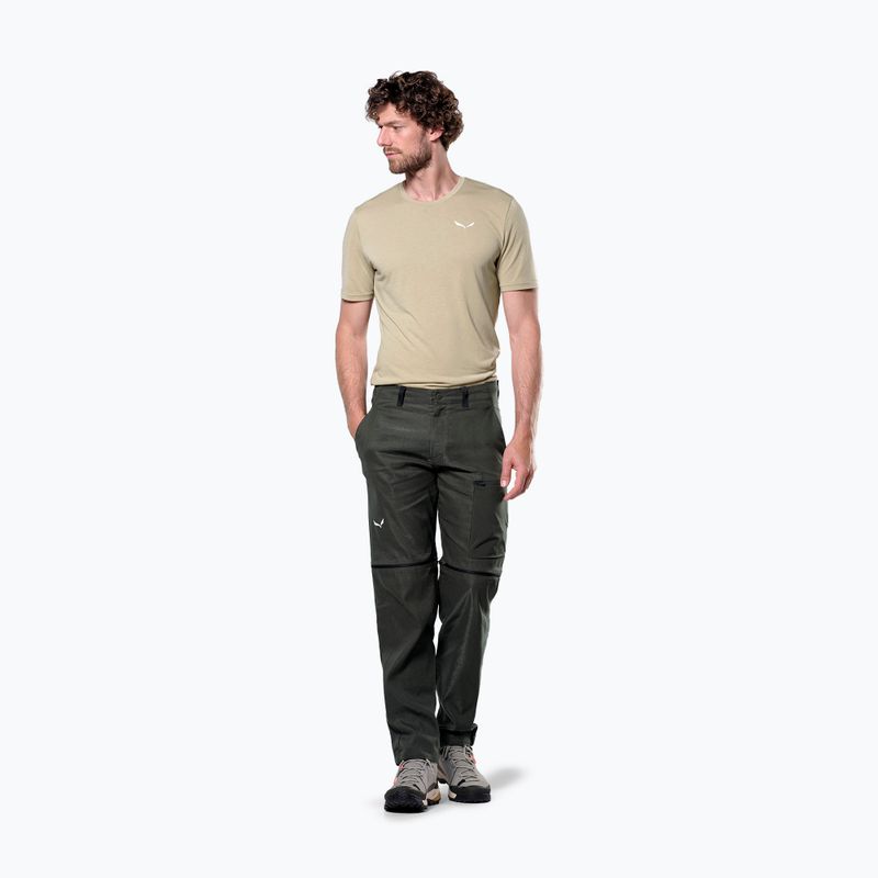Pantaloni da trekking da uomo Salewa Puez Hemp/Dst 2/1 oliva scuro 2
