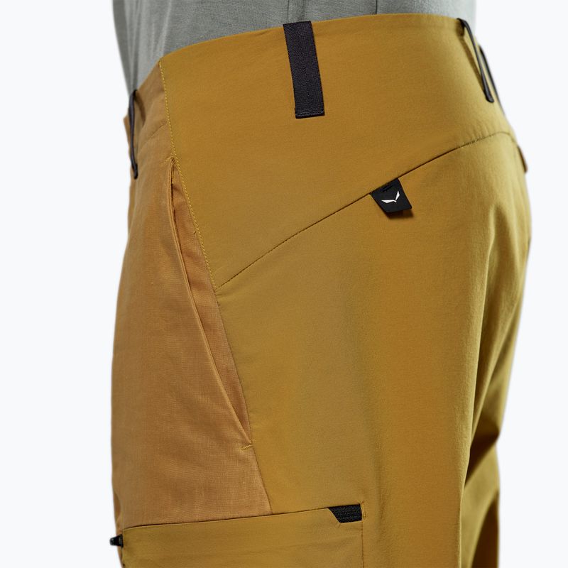 Pantaloni da trekking da uomo Salewa Puez Hemp/Dst 2/1 marrone dorato 5