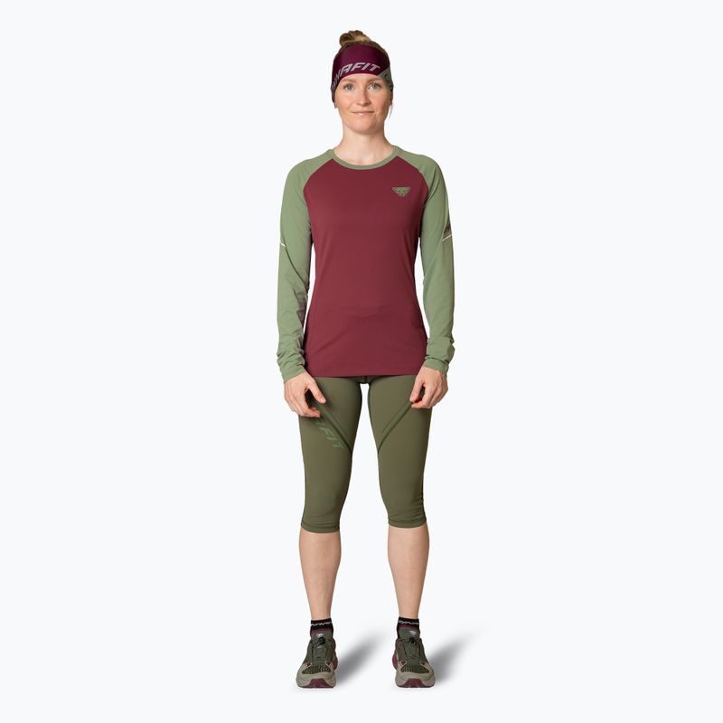 DYNAFIT Alpine Pro bordeaux da donna a manica lunga da running 2