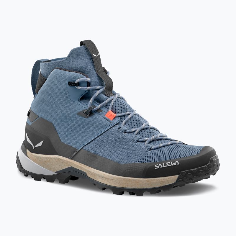 Salewa scarpe da trekking da uomo Puez Knit Mid Ptx blu java / nero