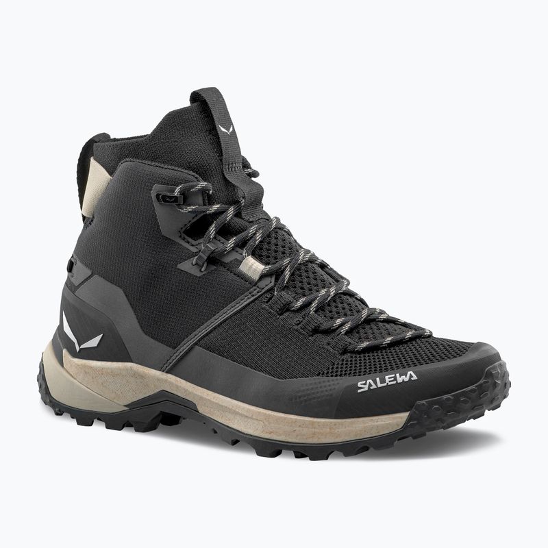 Salewa Puez Knit Mid Ptx scarpe da trekking donna nero / nero