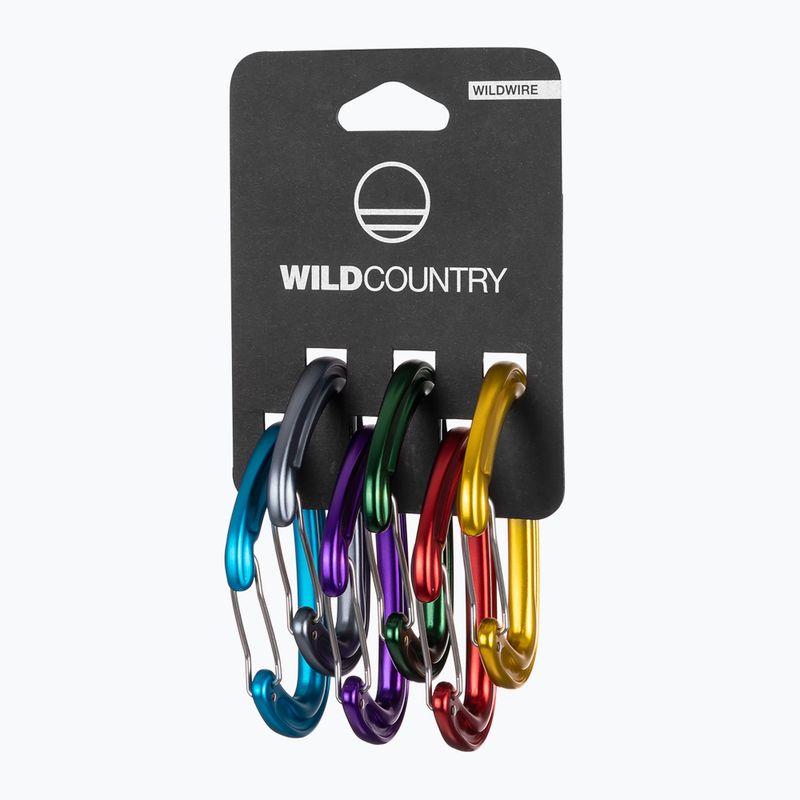 Set di moschettoni da 6 pezzi Wild Country Wildwire Rack.