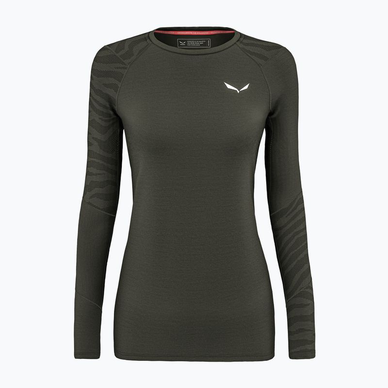 Maglia termica da donna Salewa Cristallo Warm AMR dark olive